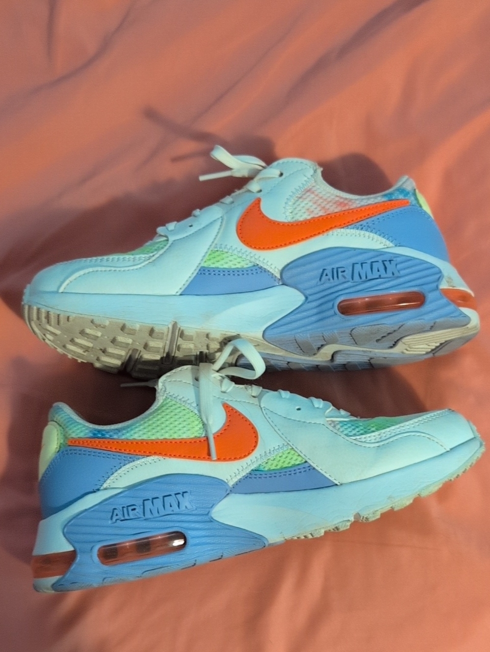 Nike Women's Air Max Sneaker - Sky Blue, Orange & Mint